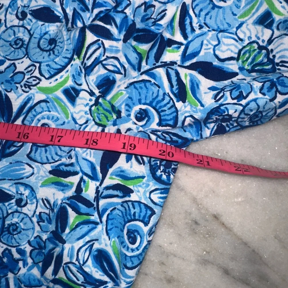 NWT Stella Parker Size Medium Puff Sleeve Floral Blue and Green‎ Women's Dress